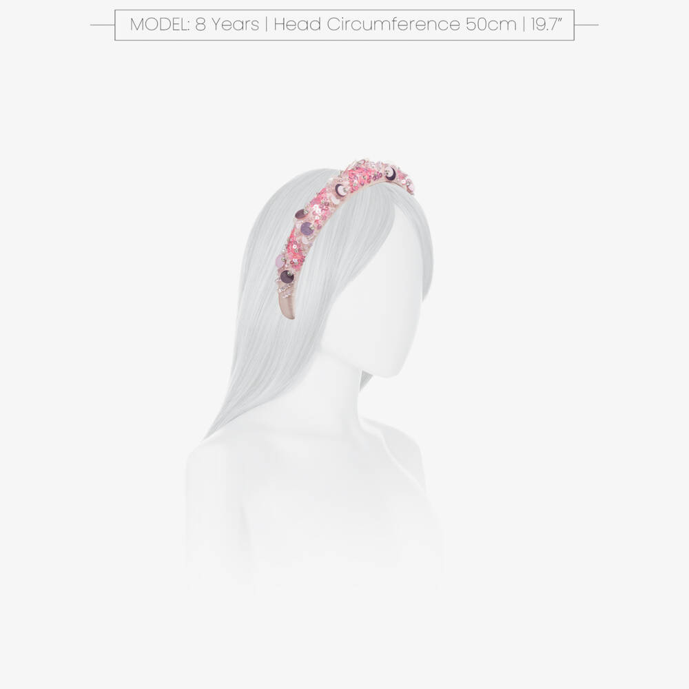 Tutu du Monde-Girls Sparkling Pink Satin Headband | Childrensalon Outlet