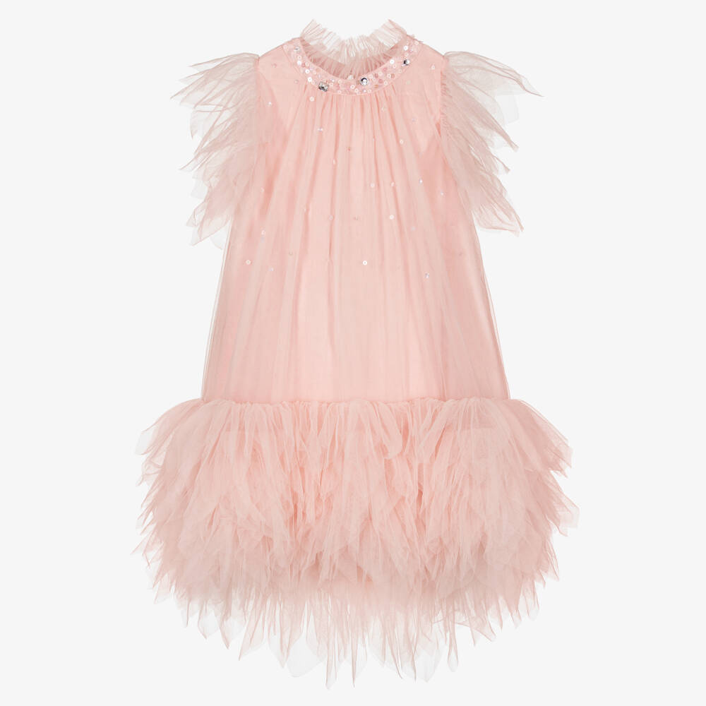 Tutu du Monde-Платье из сверкающего розового тюля для девочек | Childrensalon Outlet