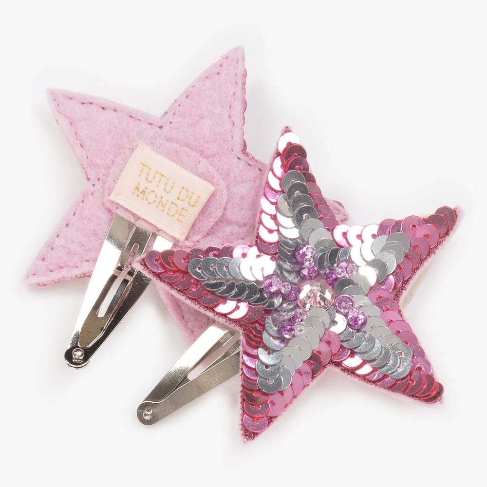 Tutu du Monde-Girls Sparkling Star Sequin Hair Clips | Childrensalon Outlet