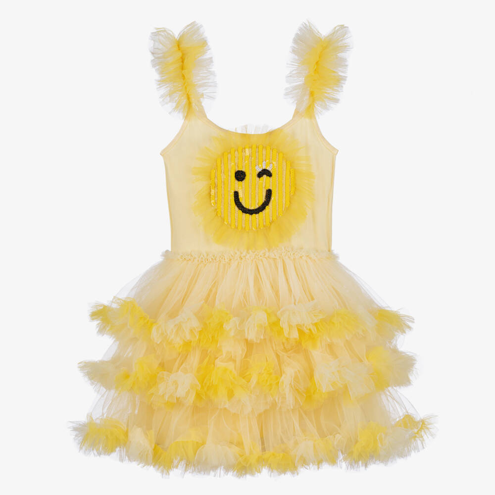 Tutu du Monde-Girls Sunshine Smiley Tulle Dress | Childrensalon Outlet