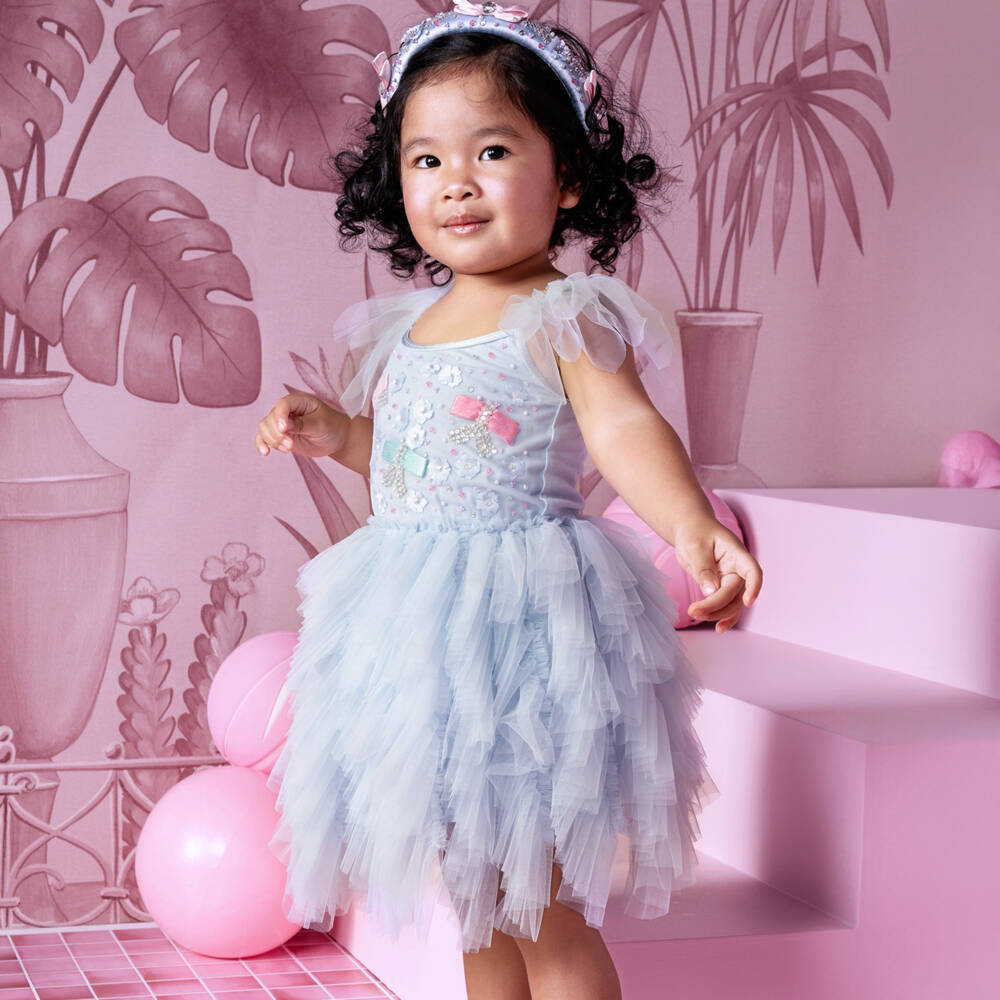 Tutu du Monde-Girls Tulle Dress with Diamanté Elegance | Childrensalon Outlet