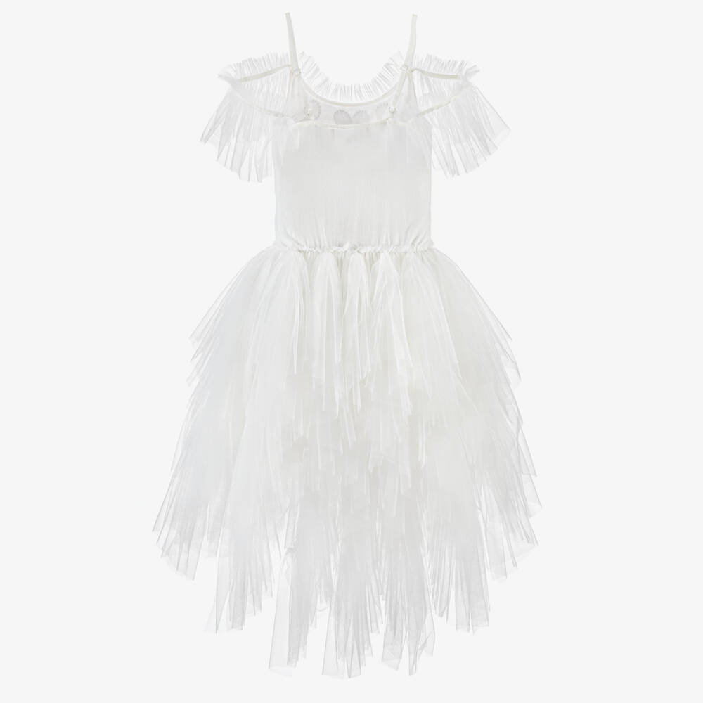 Tutu du Monde-Girls White Beaded Tulle Tutu Dress | Childrensalon Outlet