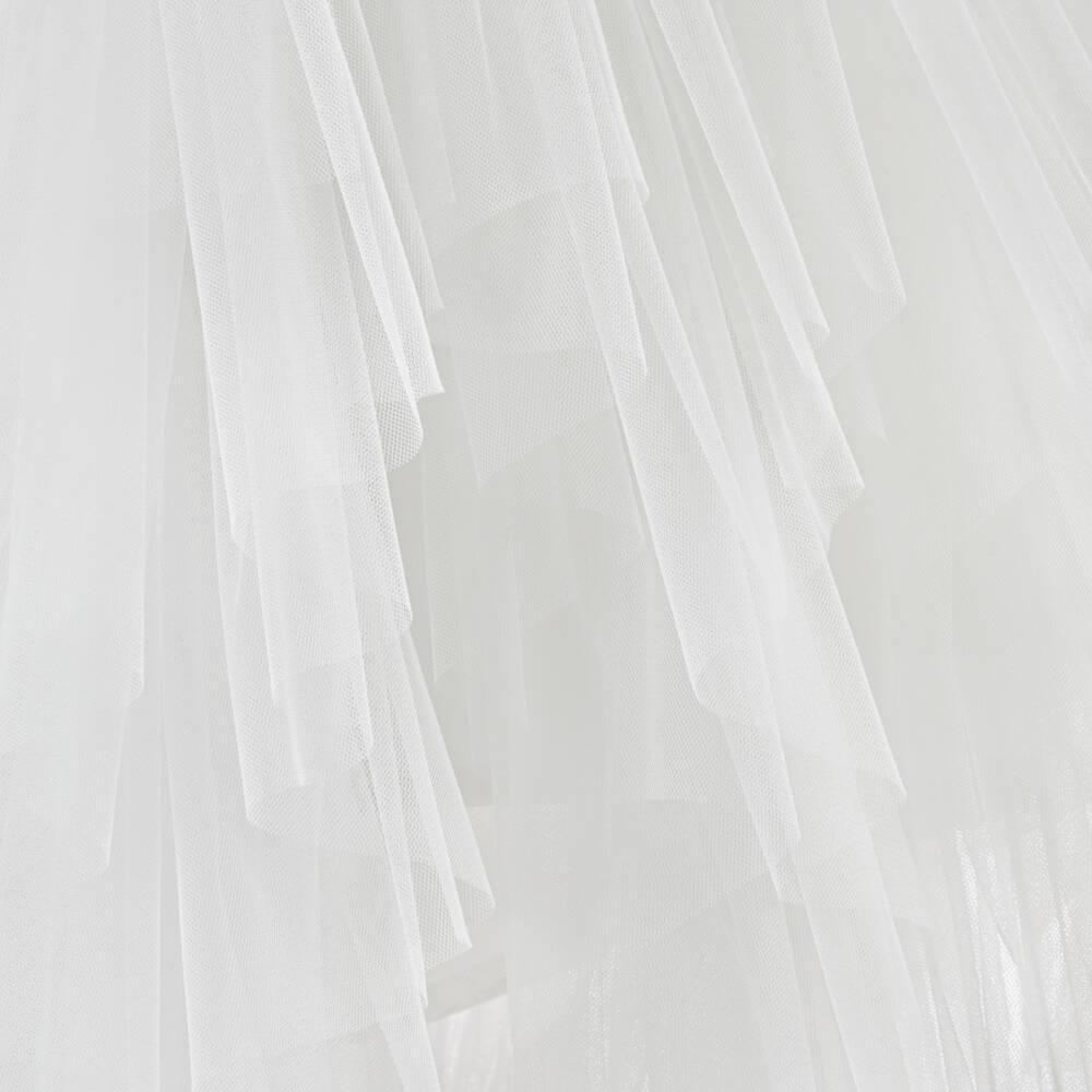 Tutu du Monde-Girls White Beaded Tulle Tutu Dress | Childrensalon Outlet