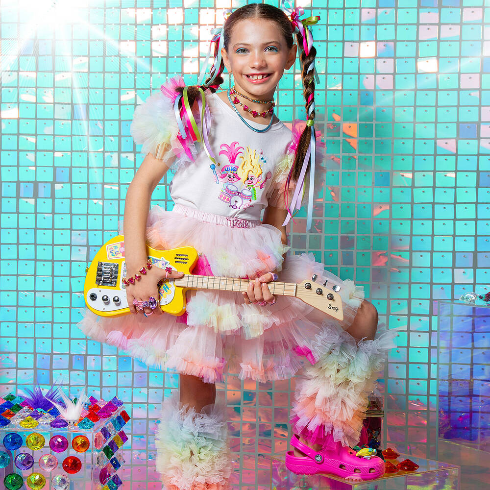 Tutu du Monde-Белая хлопковая футболка Trolls для девочек | Childrensalon Outlet