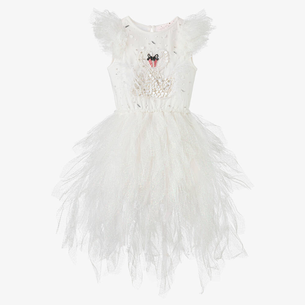 Tutu du Monde - فستان للحفلات التنكرية تول لون أبيض | Childrensalon