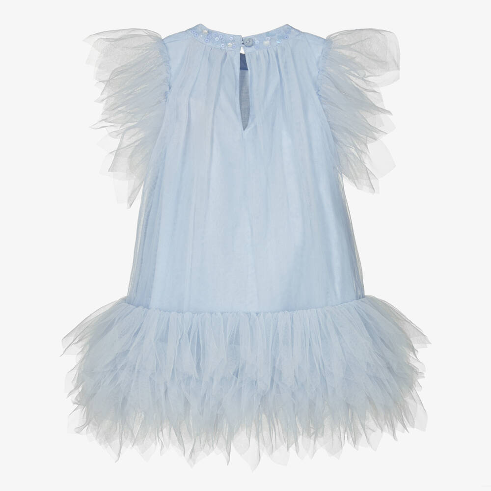 Tutu du Monde-Little Girls Elegant Blue Tulle Gown | Childrensalon Outlet