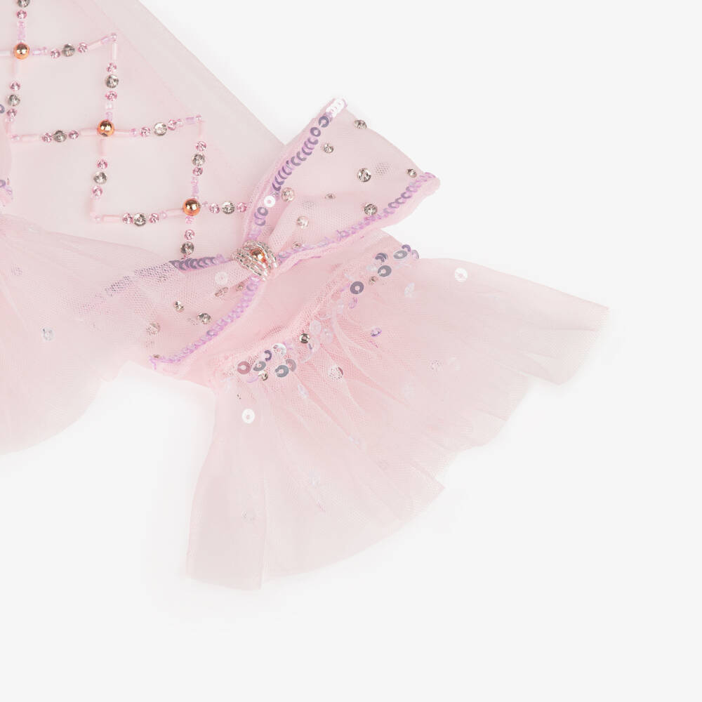 Tutu du Monde-Pink Bow Showtime Gloves | Childrensalon Outlet
