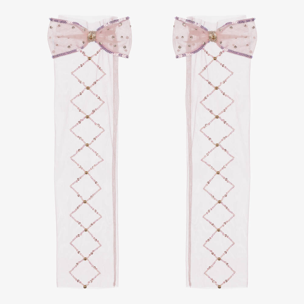 Tutu du Monde-Pink Bow Showtime Leg Warmers | Childrensalon Outlet
