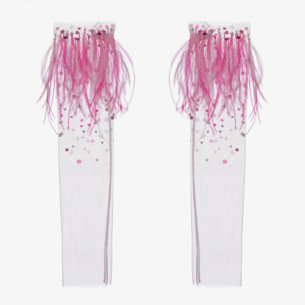 Tutu du Monde-Pink Feather Leggings | Childrensalon Outlet