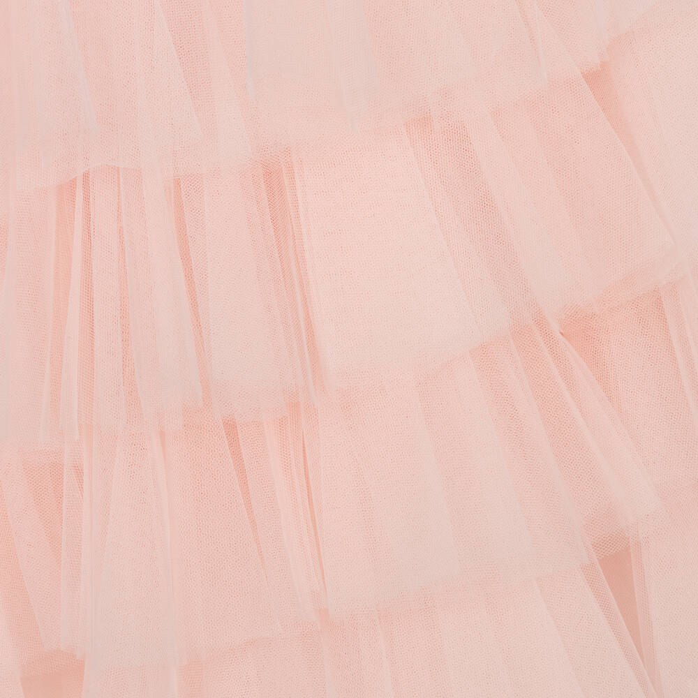 Tutu du Monde-Розовое платье из тюля с ручной вышивкой бисером | Childrensalon Outlet