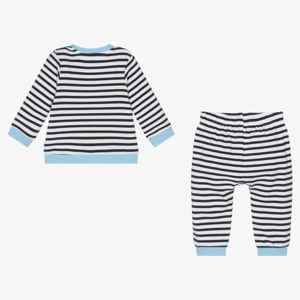 U.S. Polo Assn.-Baby Boys Blue Striped Tracksuit | Childrensalon Outlet