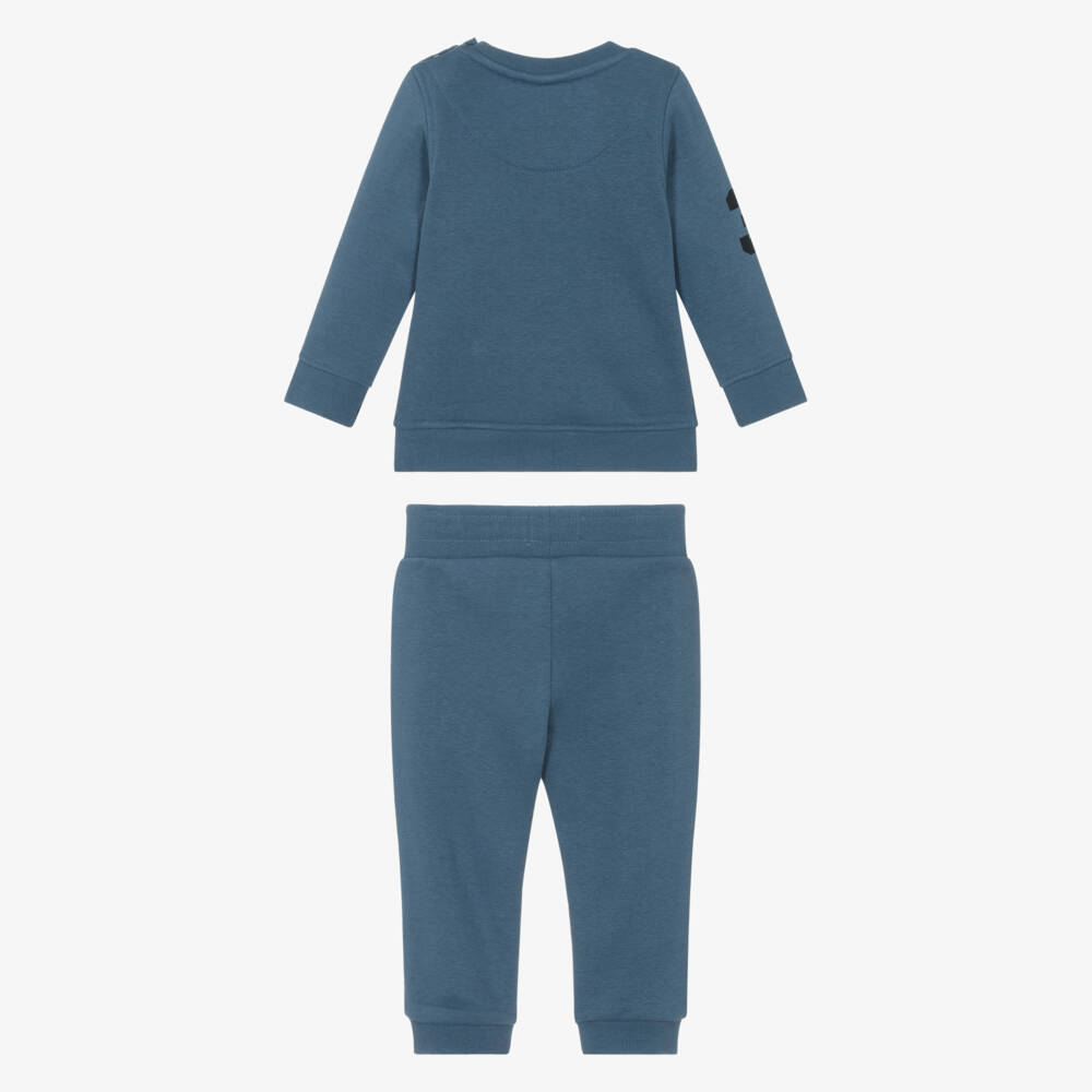 U.S. Polo Assn.-Baby Boys Blue Tracksuit with Logo Prints | Childrensalon Outlet