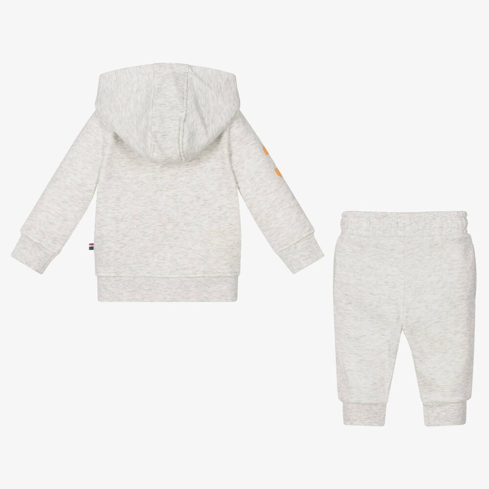 U.S. Polo Assn. Baby Boys Grey Hooded Tracksuit Childrensalon Outlet