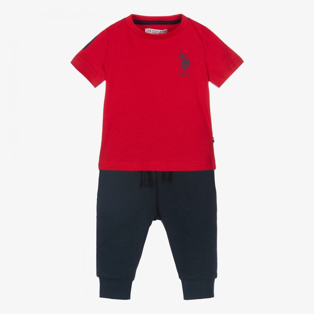 Baby Boys Red Blue Outfit
