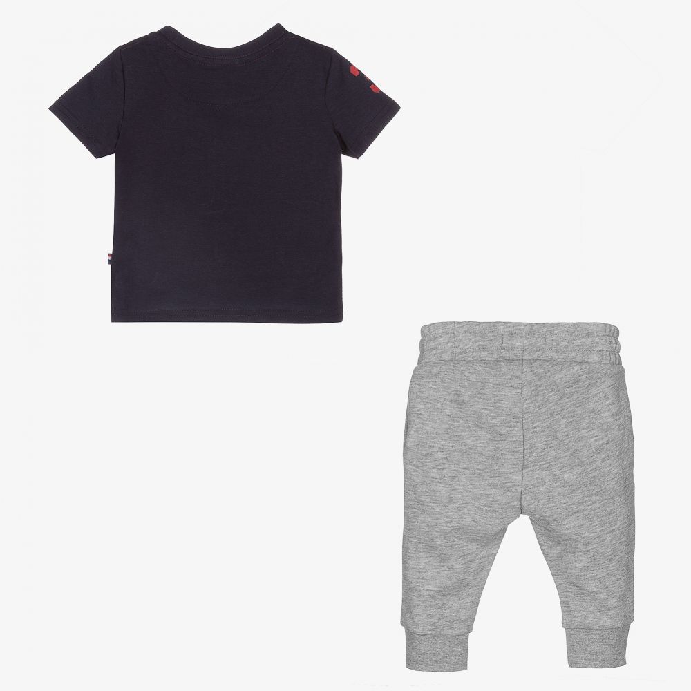 U.S. Polo Assn.-Blue Top & Grey Joggers Set | Childrensalon Outlet