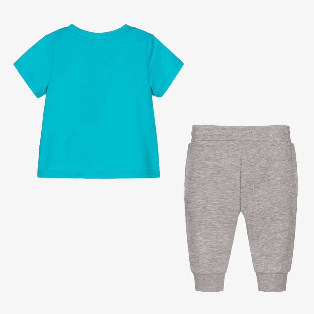 U.S. Polo Assn.-Blue Top & Grey Joggers Set | Childrensalon Outlet