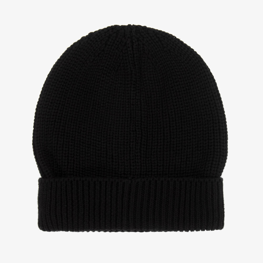U.S. Polo Assn.-Boys Black Cotton Knit Hat | Childrensalon Outlet