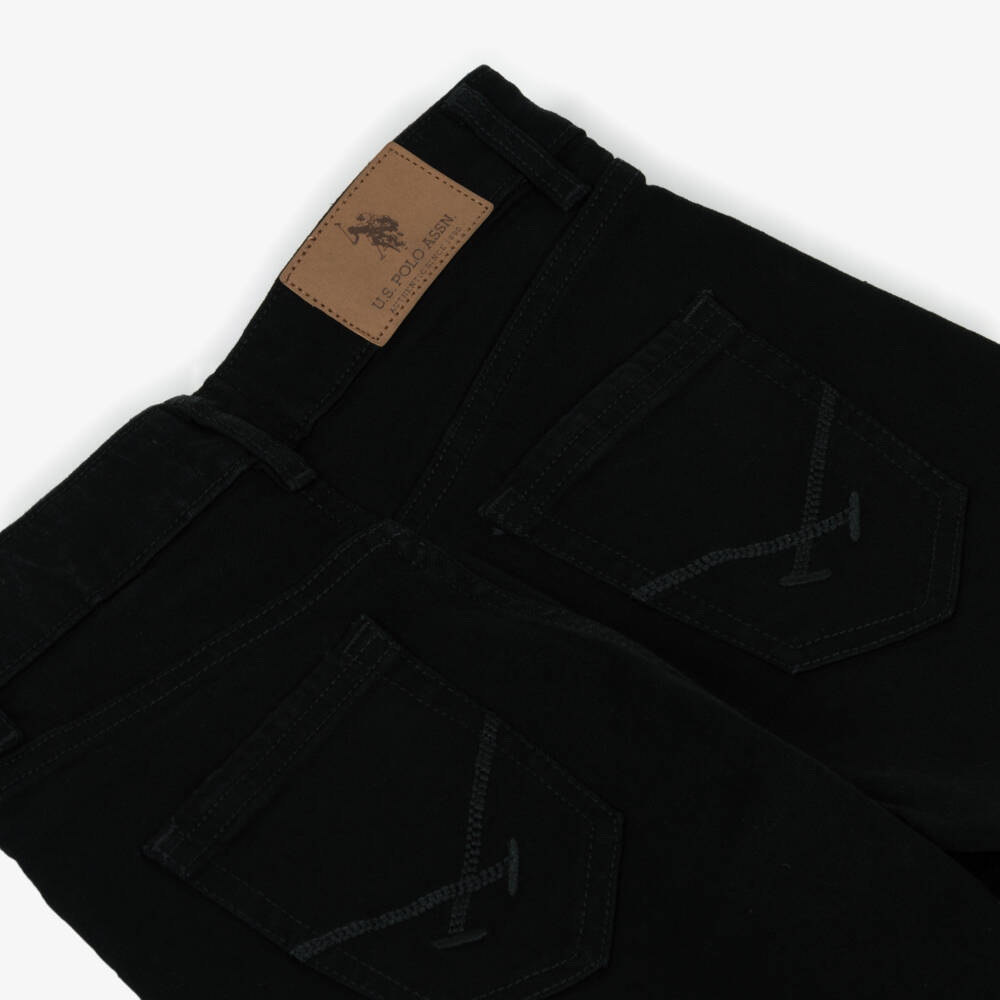 U.S. Polo Assn.-Boys Black Denim Slim Fit Jeans | Childrensalon Outlet