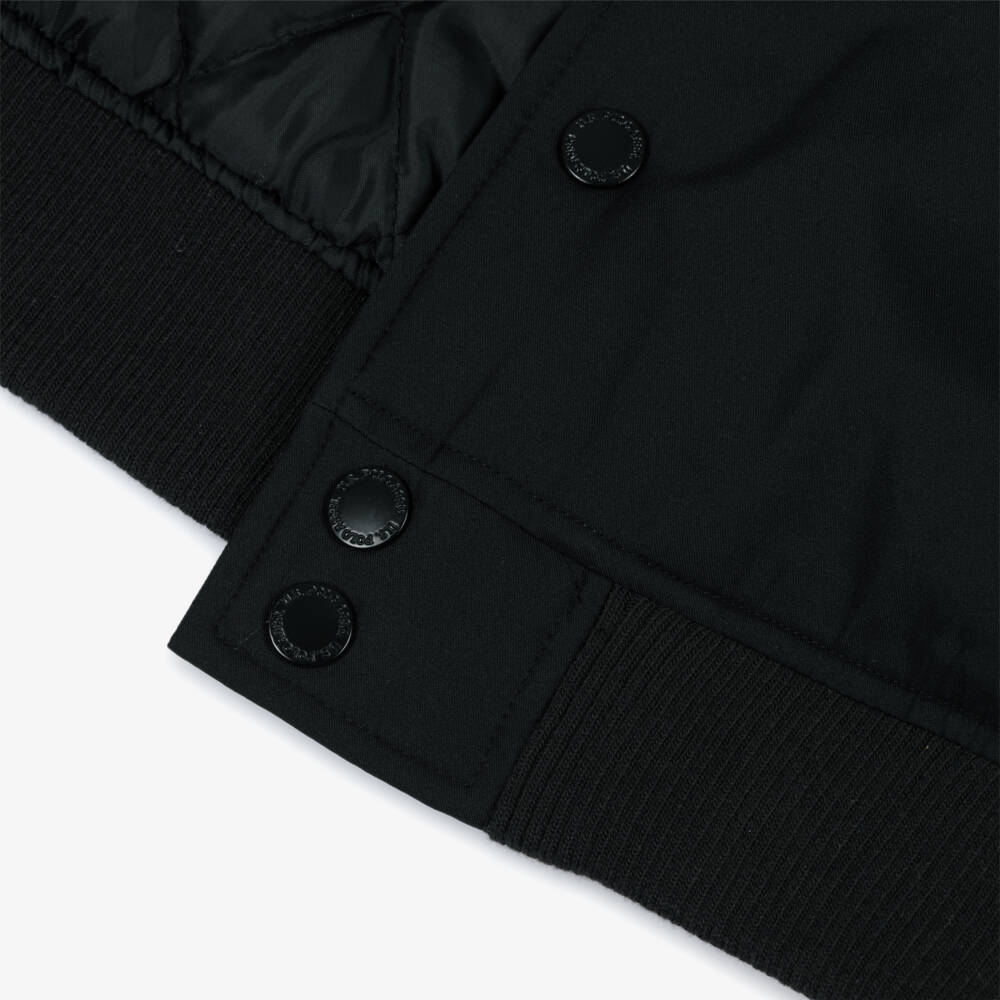 U.S. Polo Assn.-Boys Black & Grey Hooded Jacket with Double Horsemen Logo | Childrensalon Outlet