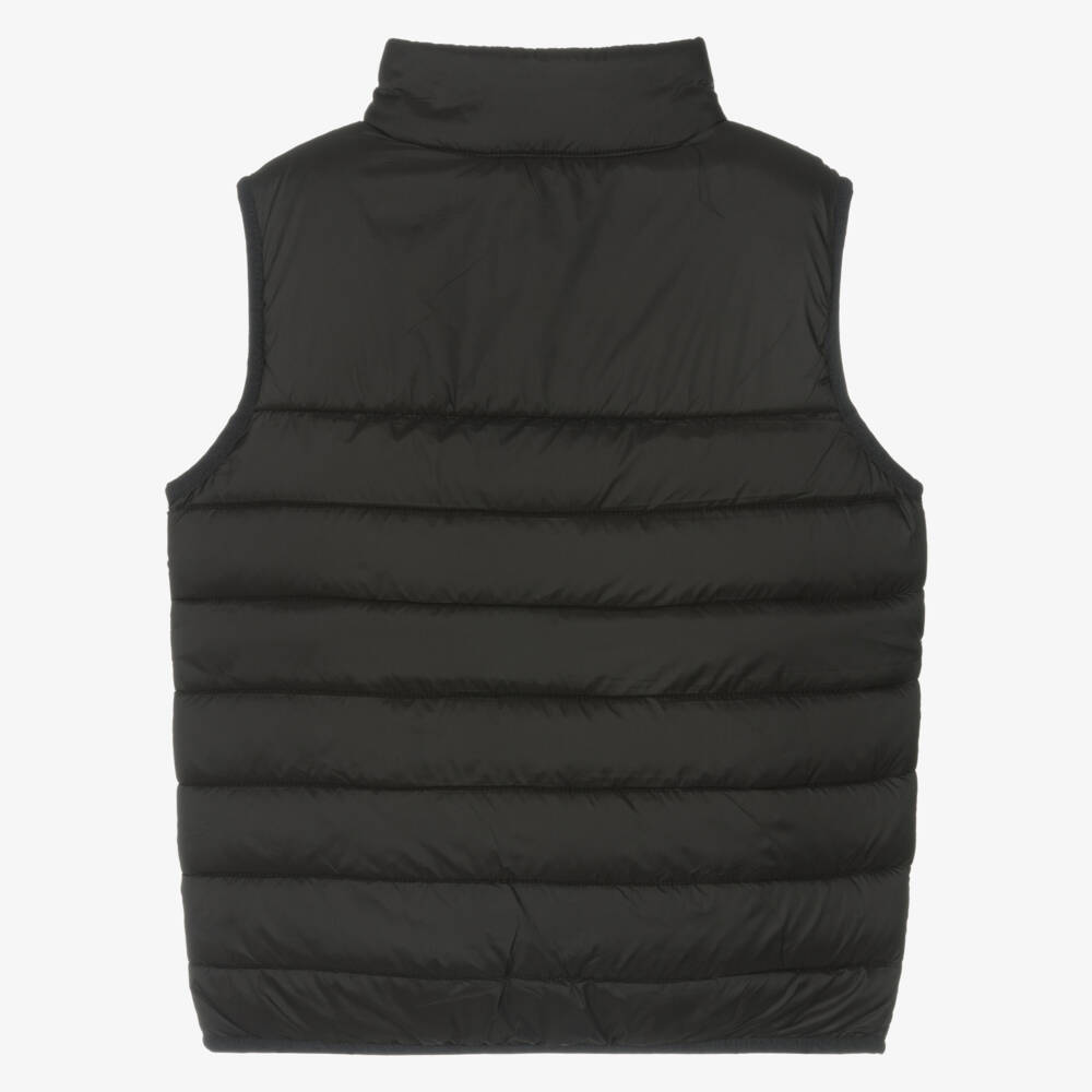 U.S. Polo Assn.-Boys Black Padded Gilet With Embroidered Logo | Childrensalon Outlet