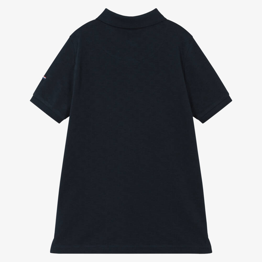 U.S. Polo Assn.-Boys Blue Checkerboard Polo Shirt with Double Horsemen Logo | Childrensalon Outlet