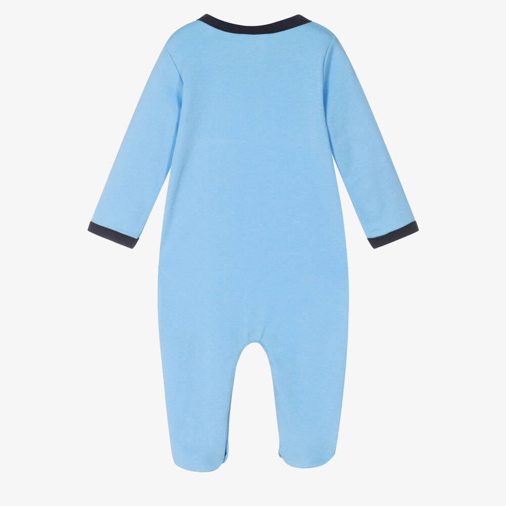 U.S. Polo Assn.-Boys Blue Cotton Babygrow | Childrensalon Outlet