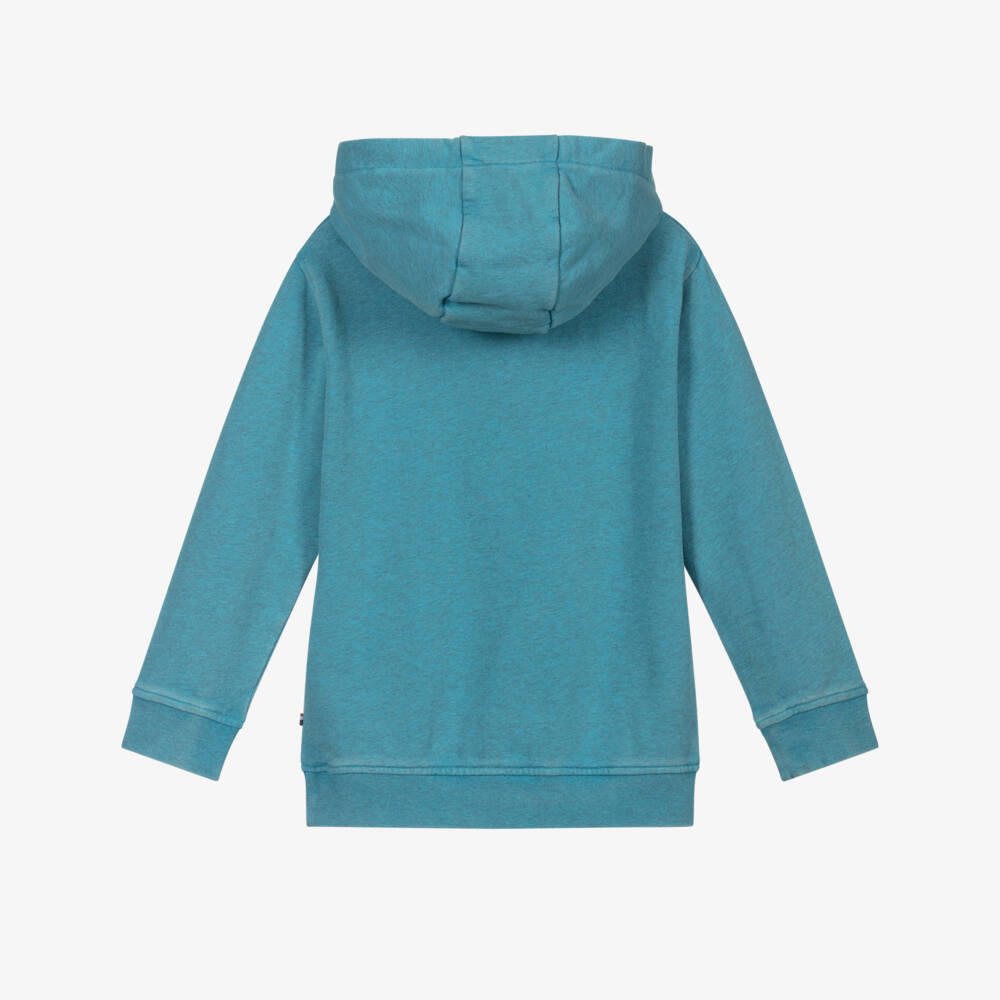 U.S. Polo Assn.-Boys Blue Cotton Logo Hoodie | Childrensalon Outlet