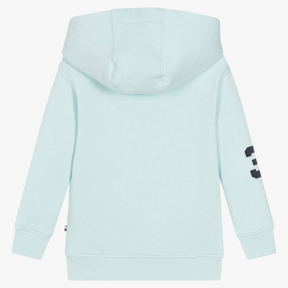 U.S. Polo Assn.-Boys Blue Cotton Logo Hoodie | Childrensalon Outlet