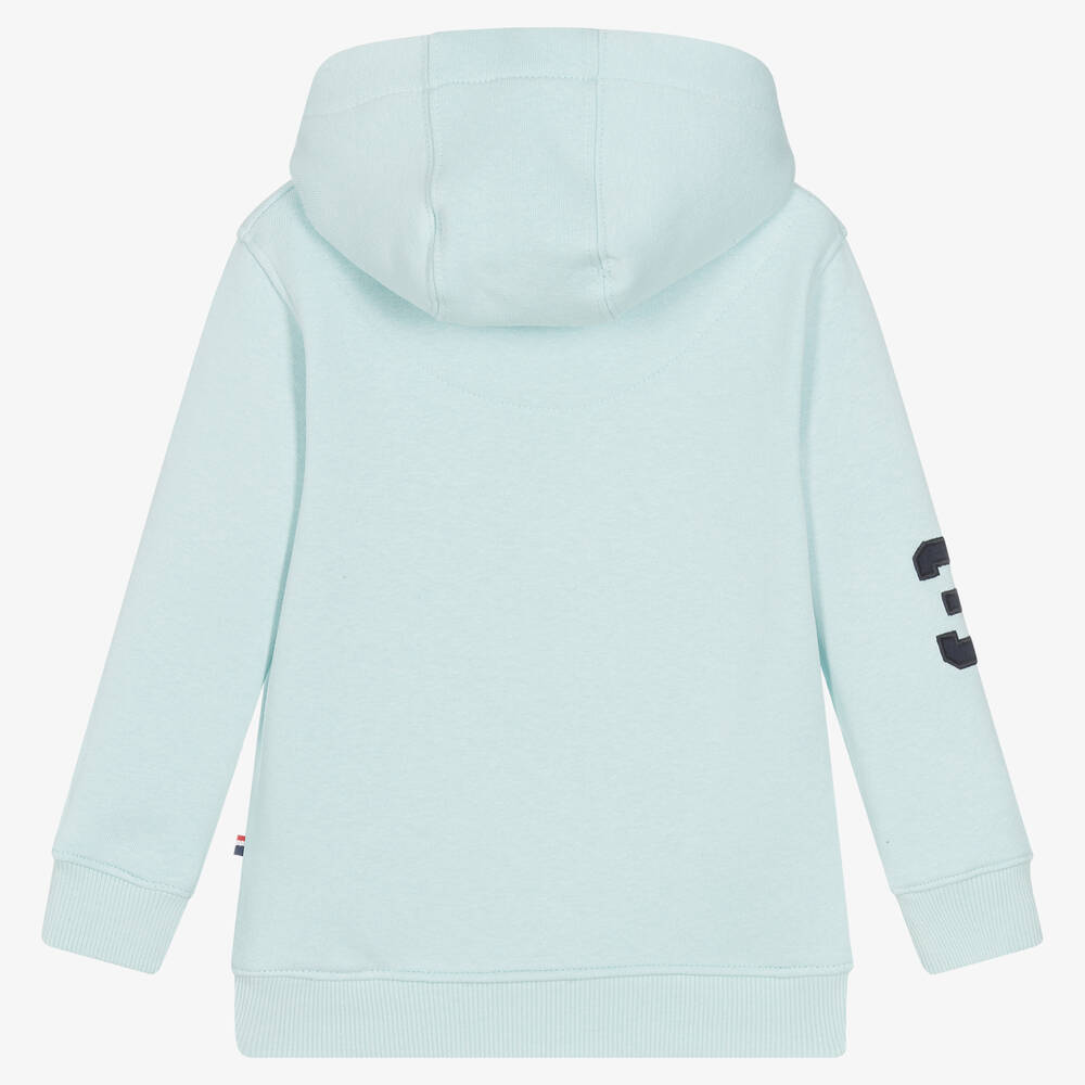 U.S. Polo Assn.-Boys Blue Cotton Logo Hoodie | Childrensalon Outlet