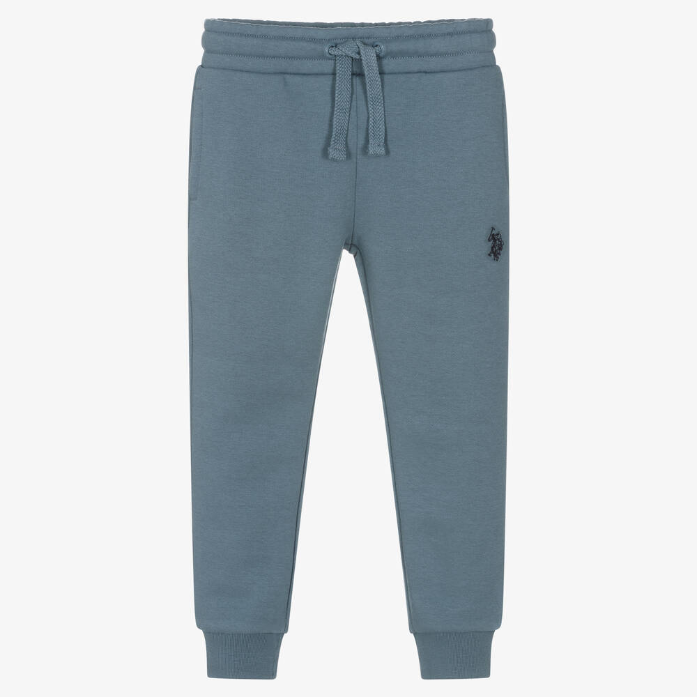 U.S. Polo Assn. - Boys Blue Cotton Logo Joggers | Childrensalon