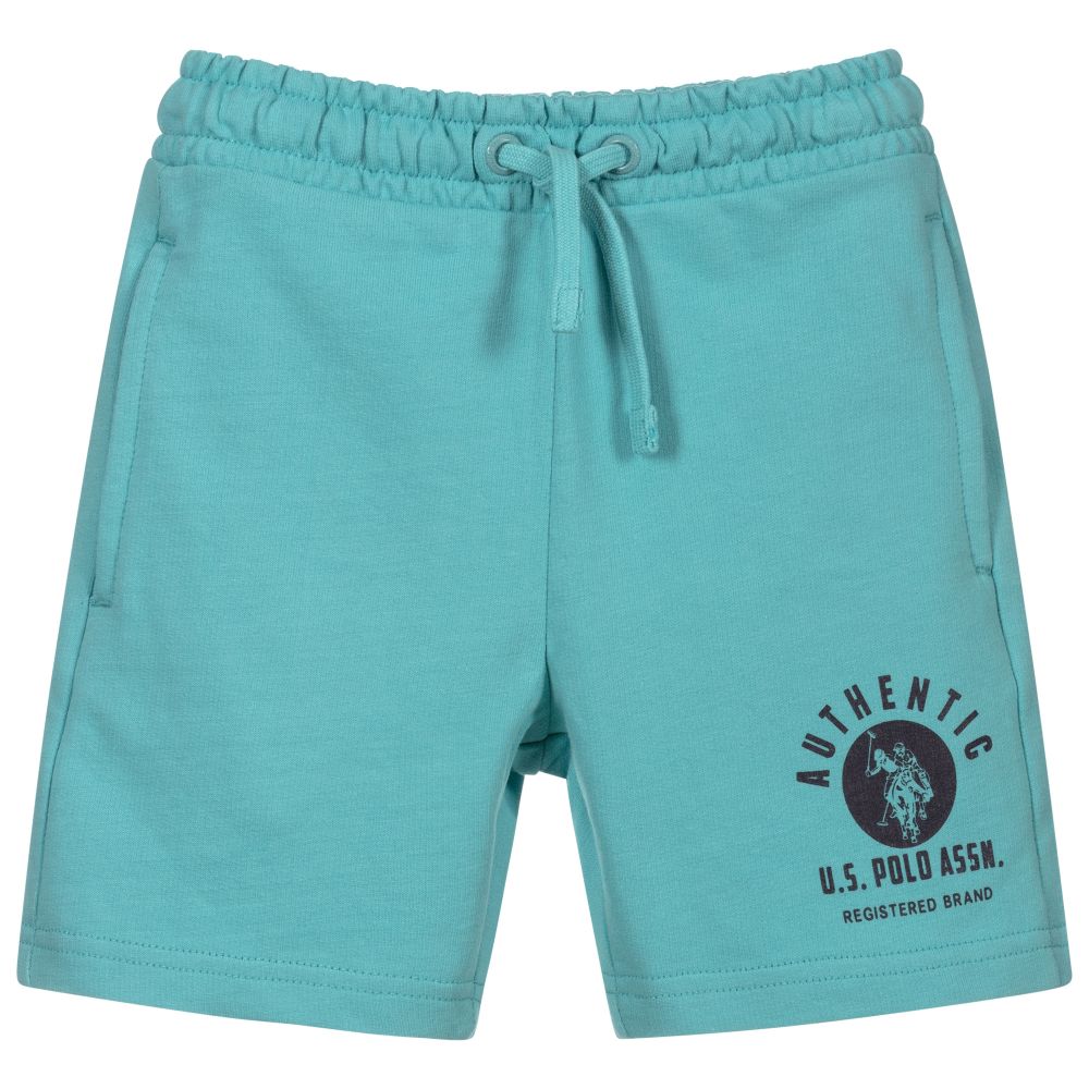 U.S. Polo Assn. - Boys Blue Cotton Logo Shorts | Childrensalon