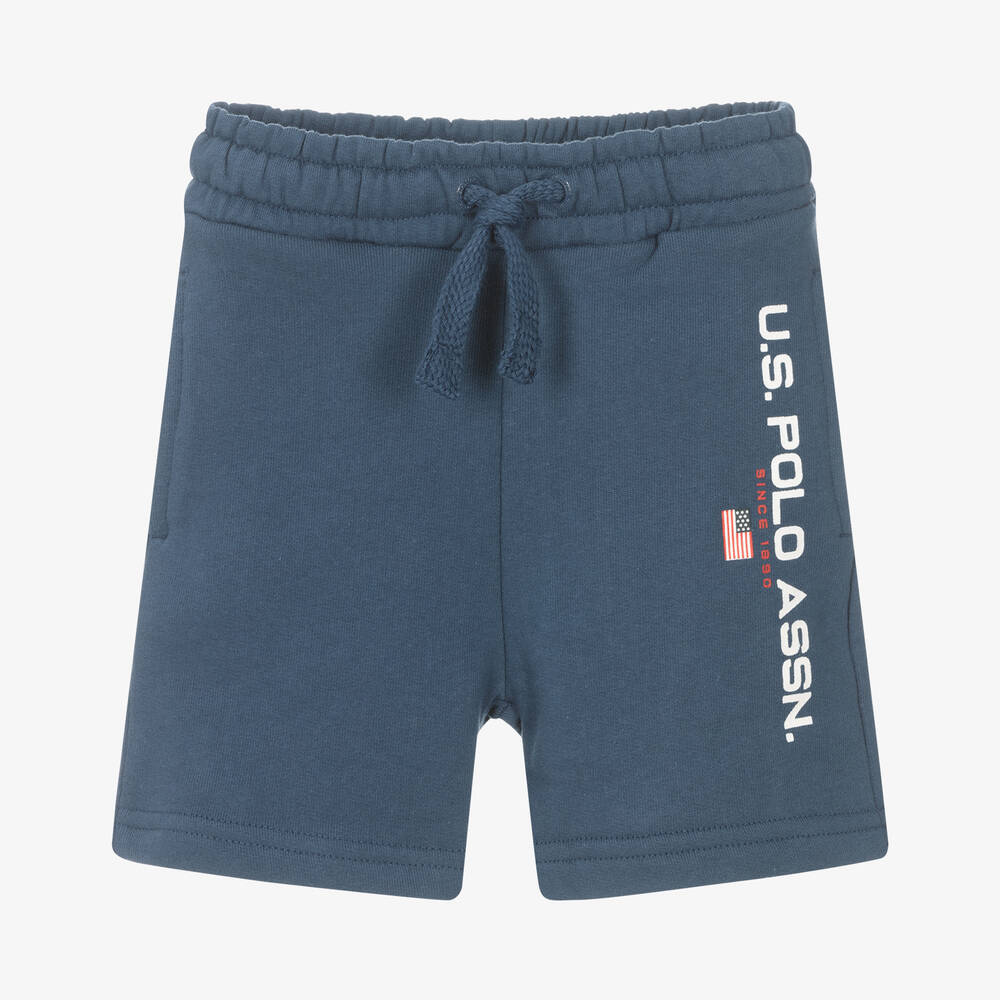 U.S. Polo Assn. - Boys Blue Cotton Logo Shorts | Childrensalon