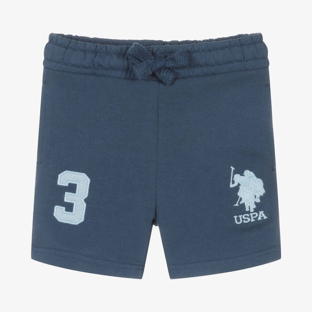 U.S. Polo Assn. - Boys Blue Cotton Logo Shorts | Childrensalon