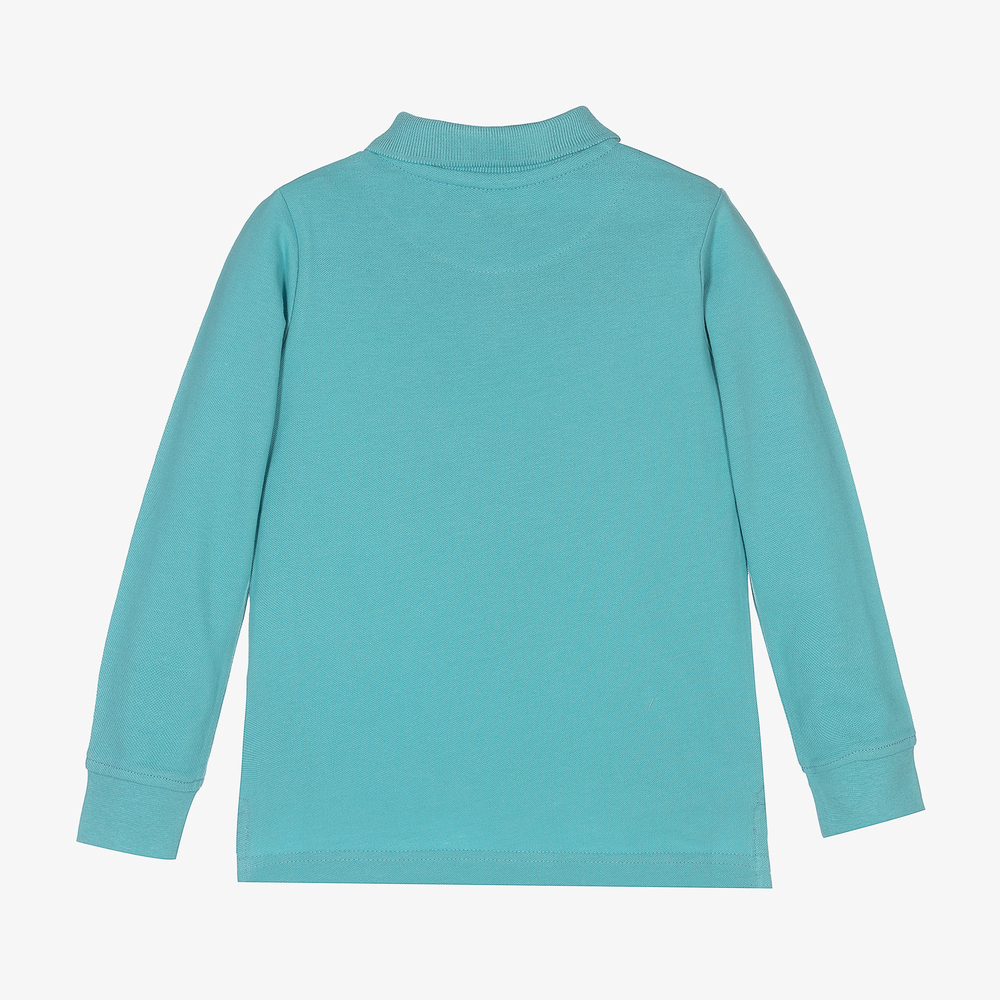 U.S. Polo Assn.-Boys Blue Cotton Polo Shirt | Childrensalon Outlet