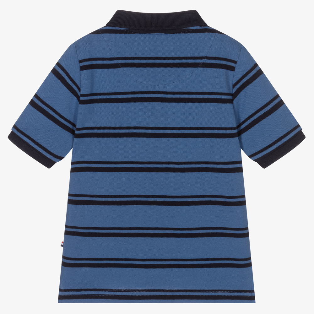 U.S. Polo Assn.-Boys Blue Cotton Polo Shirt | Childrensalon Outlet
