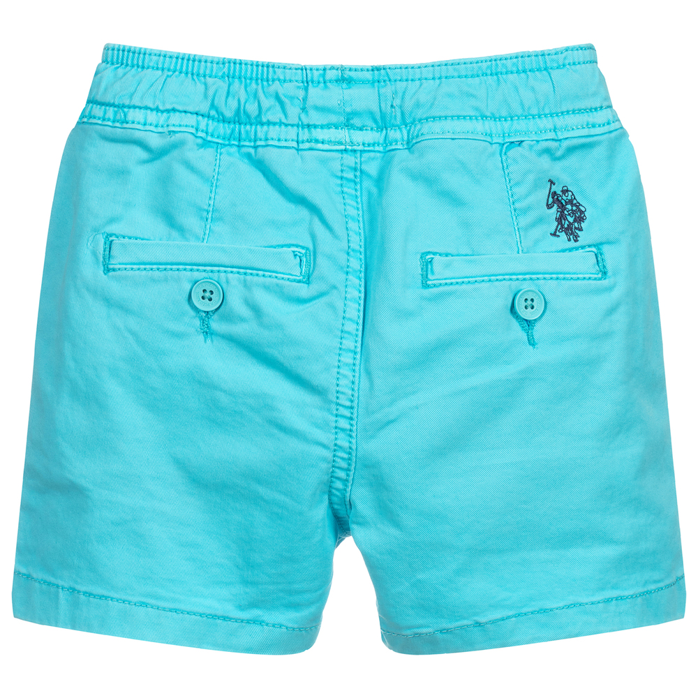 U.S. Polo Assn. Boys Blue Cotton Shorts Childrensalon Outlet