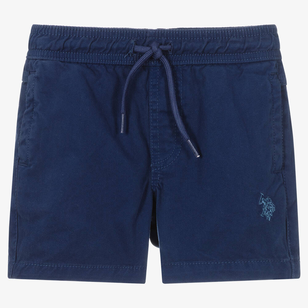 Blue polo shorts deals