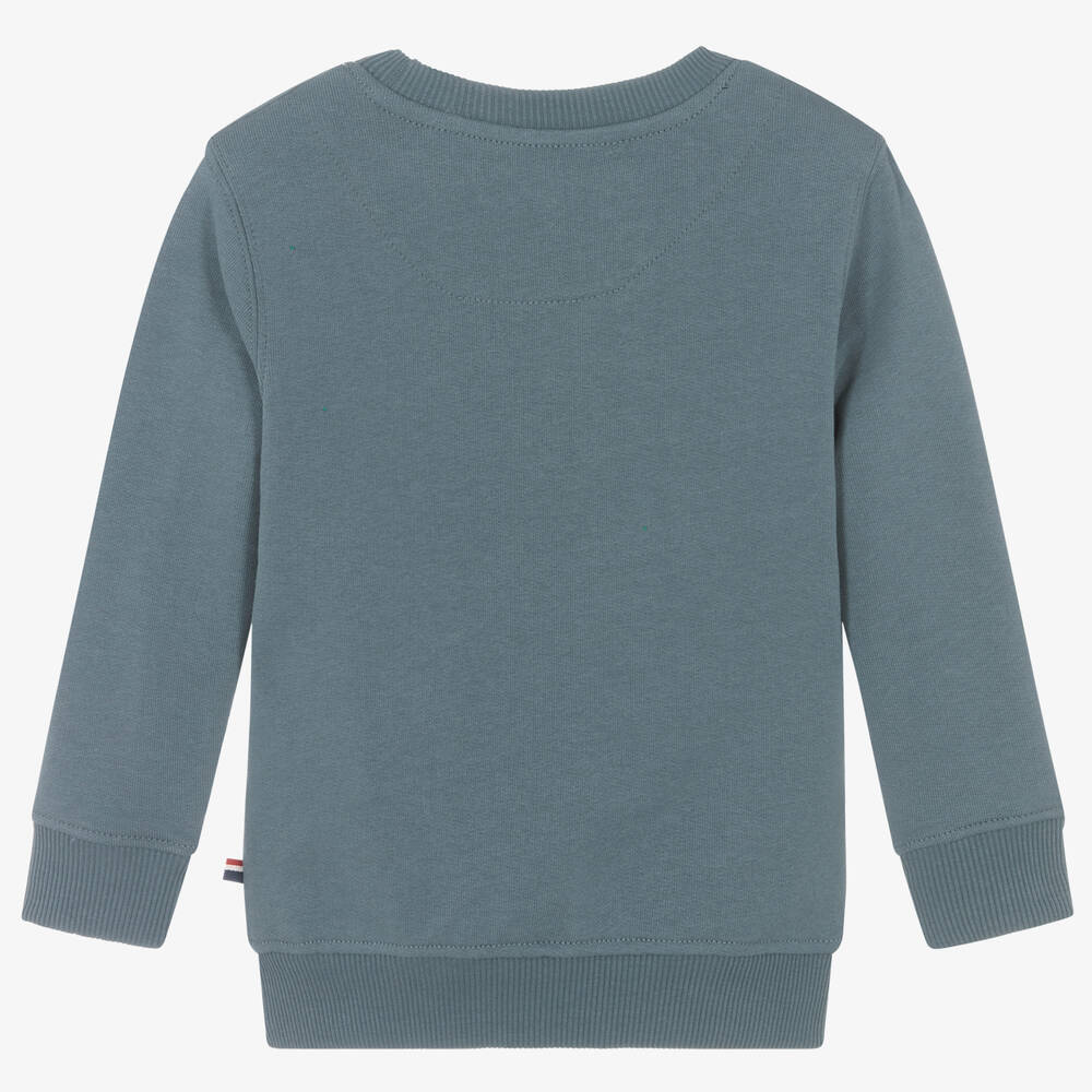 U.S. Polo Assn.-Boys Blue Cotton Sweatshirt | Childrensalon Outlet
