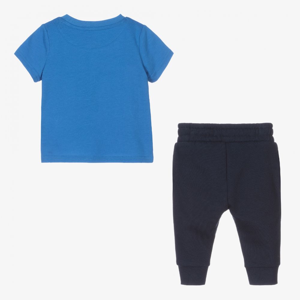U.S. Polo Assn.-Boys Blue Cotton Trouser Set | Childrensalon Outlet