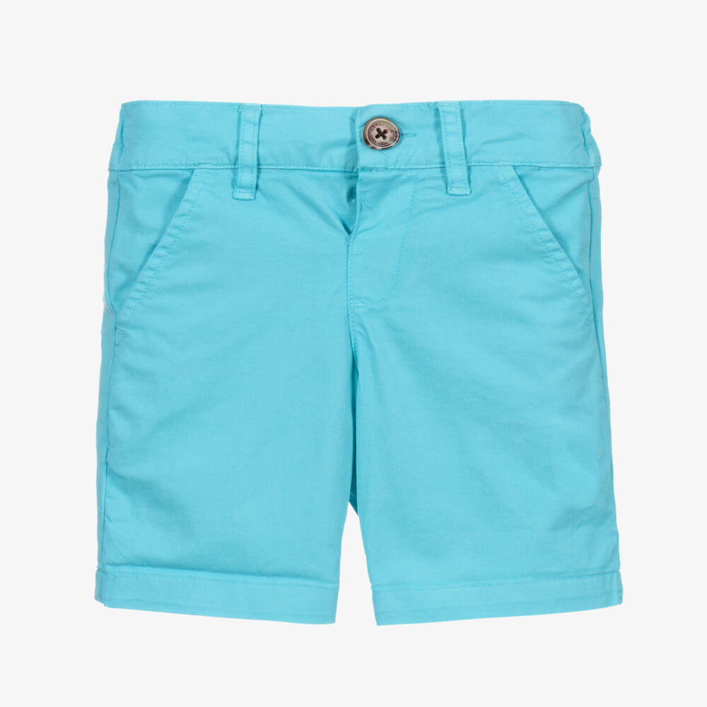 U.S. Polo Assn.-Boys Blue Cotton Twill Shorts | Childrensalon Outlet