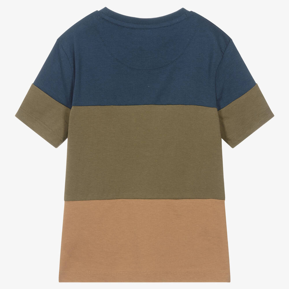 U.S. Polo Assn.-Boys Blue & Green Cotton T-Shirt | Childrensalon Outlet