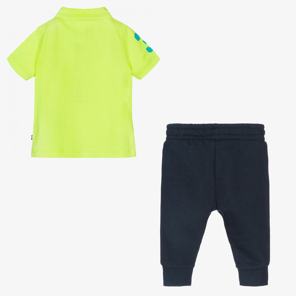 U.S. Polo Assn.-Boys Blue & Green Trouser Set | Childrensalon Outlet