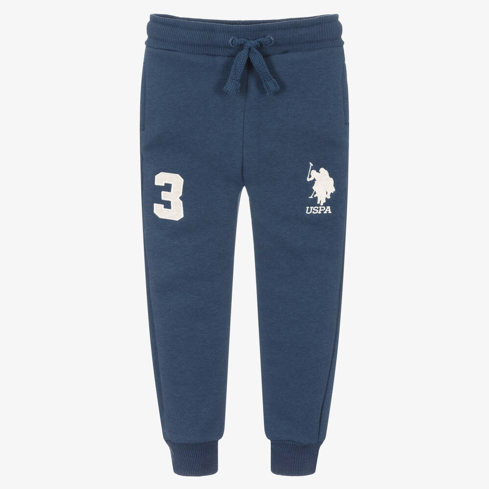 U.S. Polo Assn.-Boys Blue Logo Joggers | Childrensalon Outlet