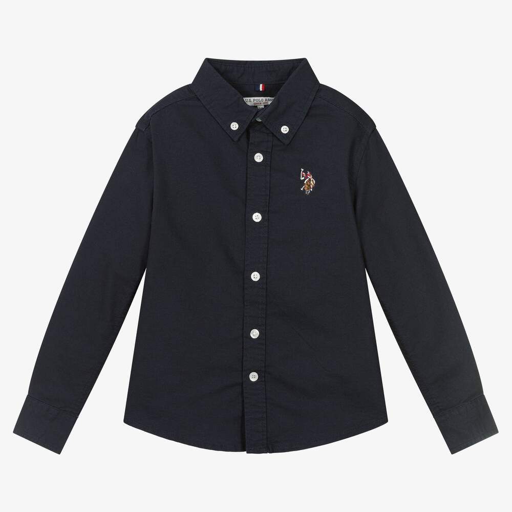 U.S. Polo Assn. - Boys Blue Oxford Cotton Shirt | Childrensalon