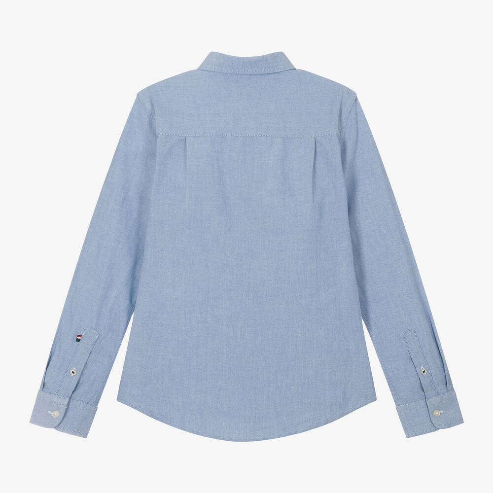 U.S. Polo Assn.-Boys Blue Oxford Cotton Shirt | Childrensalon Outlet