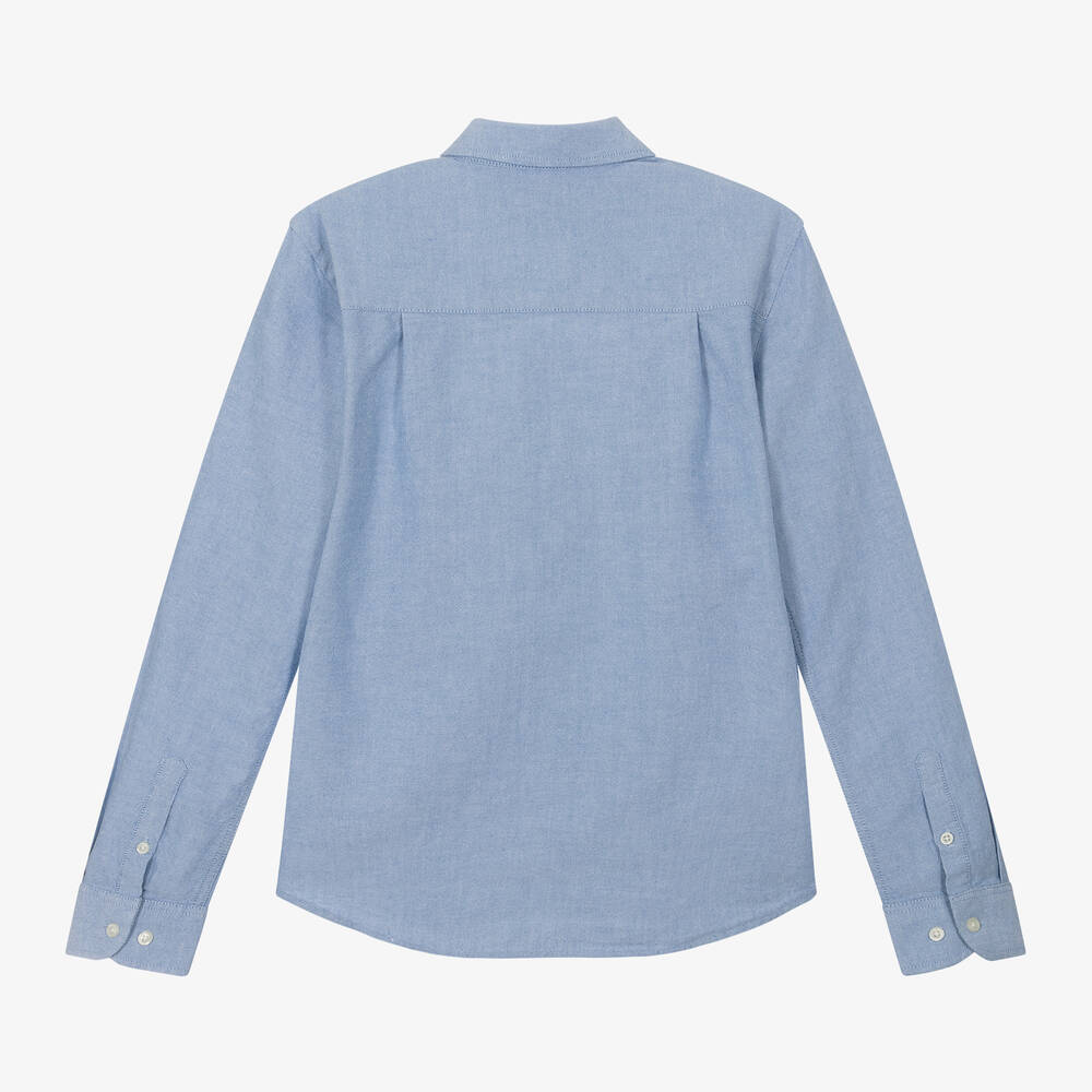 U.S. Polo Assn.-Boys Blue Oxford Cotton Shirt | Childrensalon Outlet