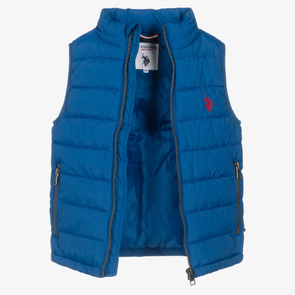U.S. Polo Assn. Boys Blue Puffer Gilet