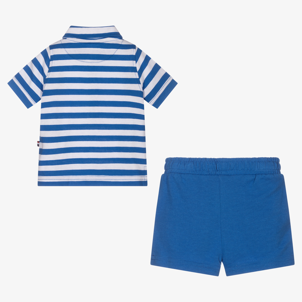 U.S. Polo Assn.-Boys Blue Striped Shorts Set | Childrensalon Outlet