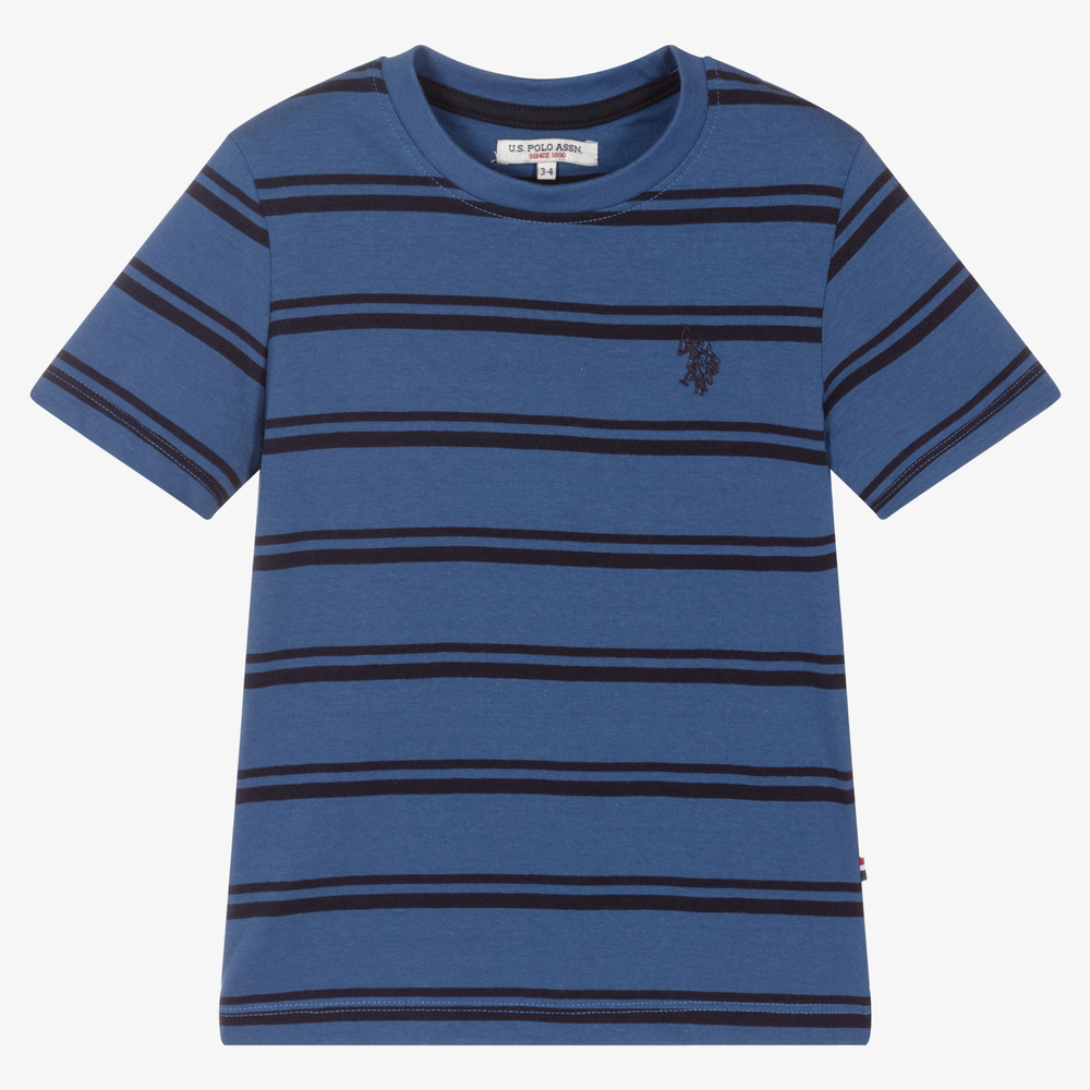 U.S. Polo Assn. - Boys Blue Striped T 