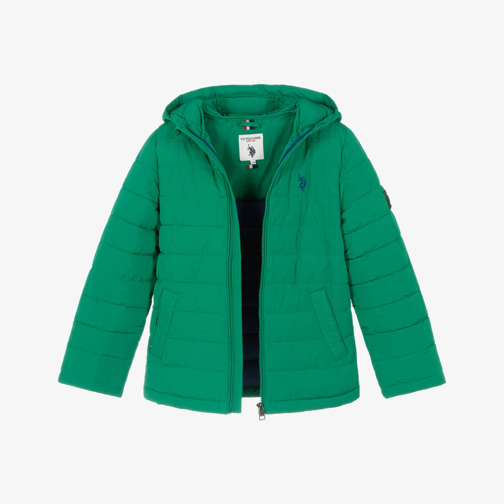 U.S. Polo Assn.-Boys Bright Green Padded Jacket | Childrensalon Outlet